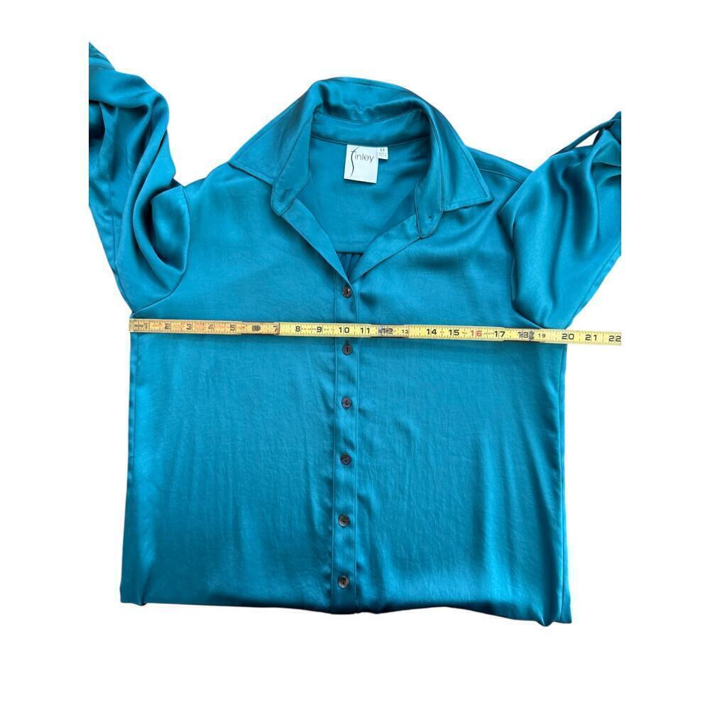 Finley Women's Blue Long Sleeves Button Front Shirt Dress Size XS - Picture 3 of 4